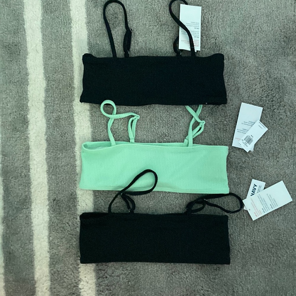 NWT 3 PACK MEDIUM GIRLS OLD NAVY BATHING SUIT TOPS